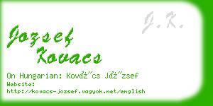 jozsef kovacs business card